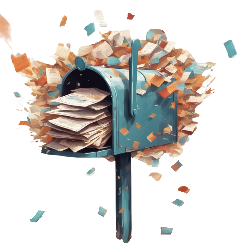 an overflowing mailbox